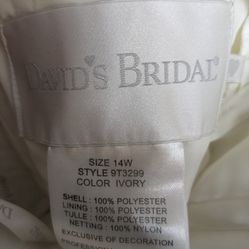 Wedding Dress David's BRIDAL 14W