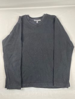 Old Navy Vneck Men's Small Long Sleeve Thermal Shirt Gray
