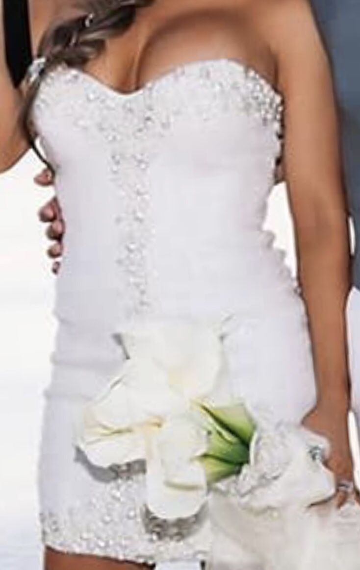 Jovani white jewelry dress