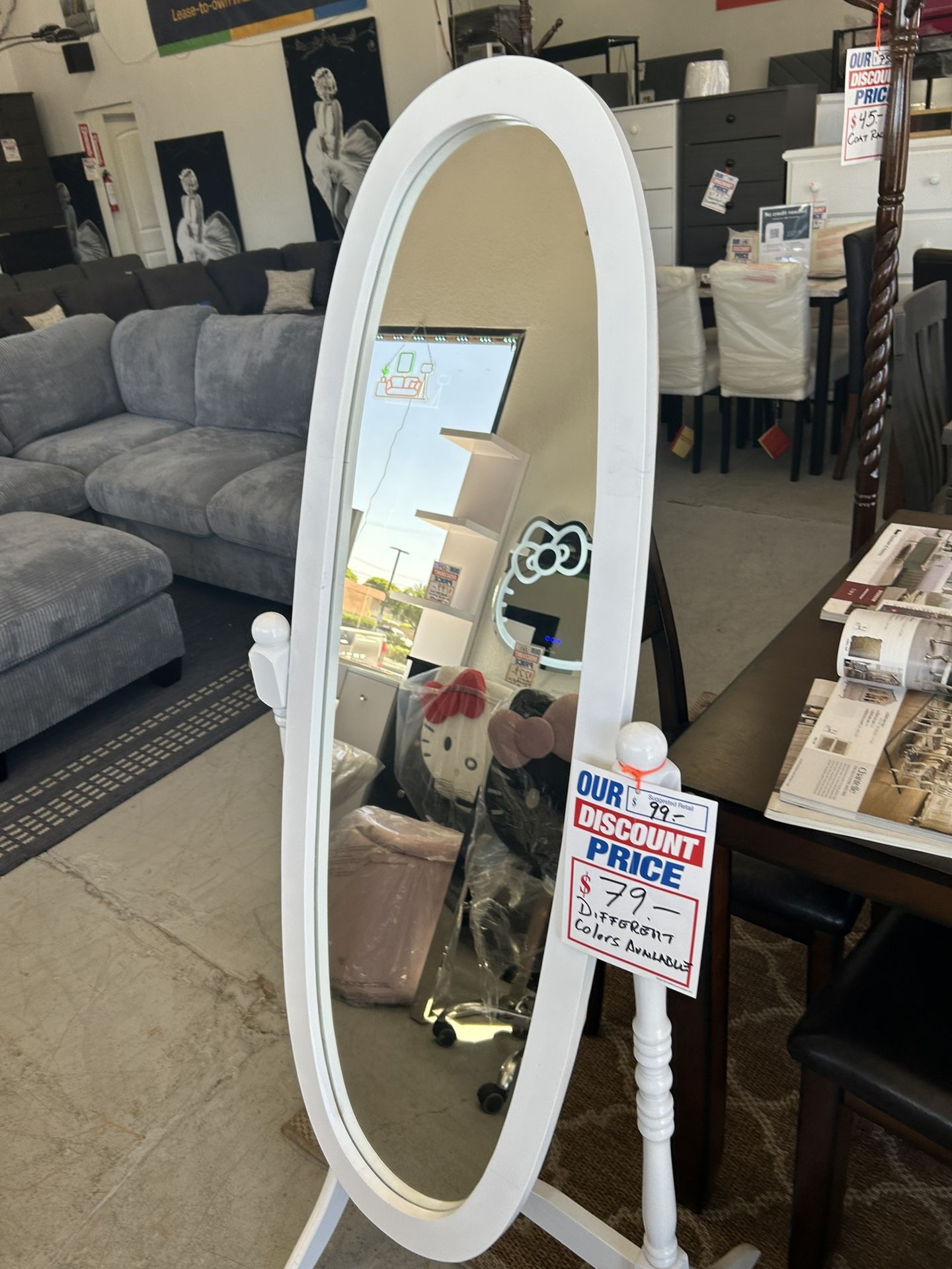 Oval Standing Mirror