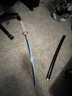 Rep Giyu Tomioka Sword Demon Slayer Made Of Wood
