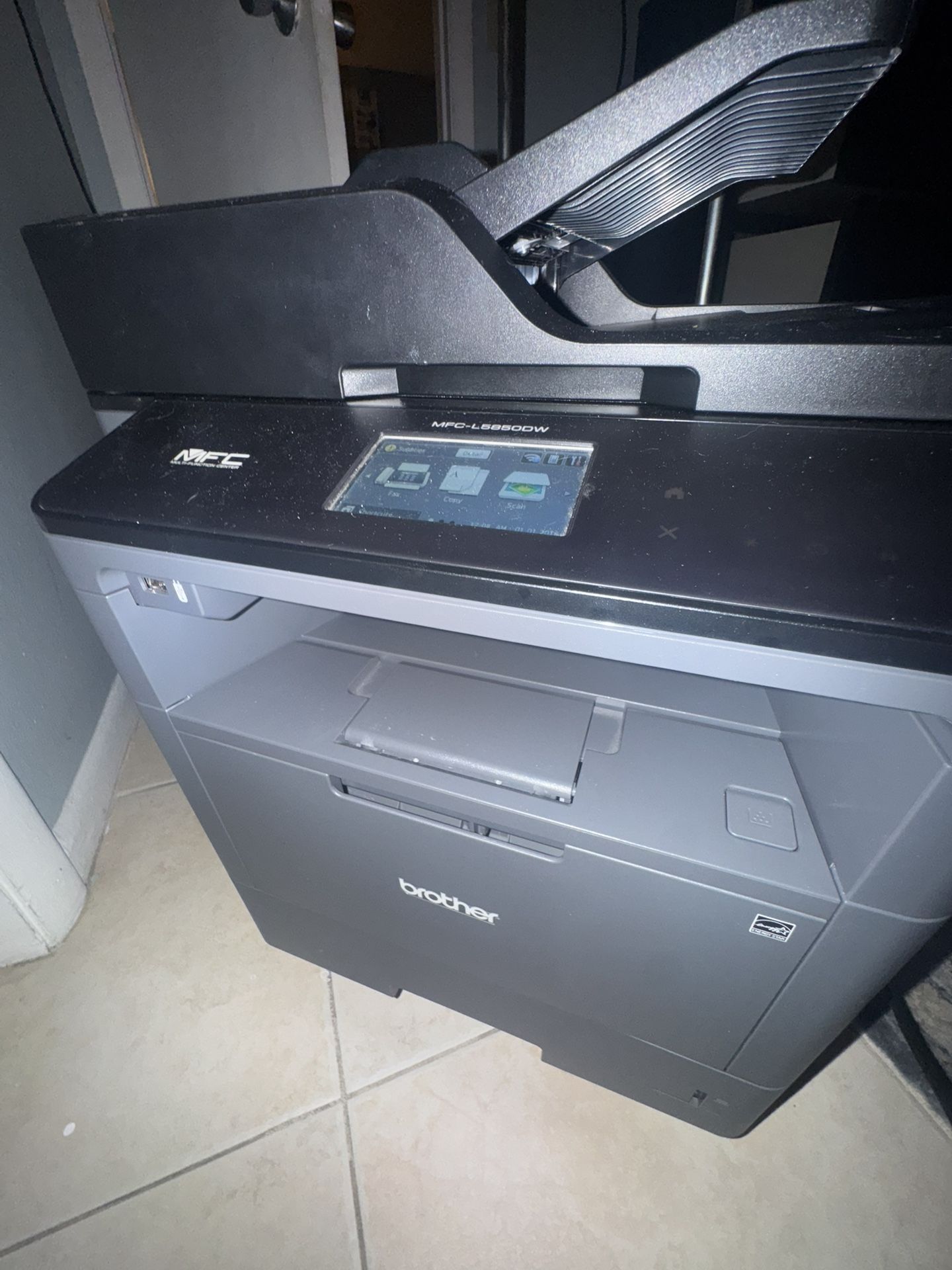 Laser Multifunction Printer-Monochrome-Copier/Fax/scanner.  Model:MFC-L5850DW)