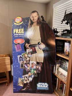 Star Wars EP1 Lay's Chips Advert Life Size Qui Gon Jinn Standee Standup Cutout