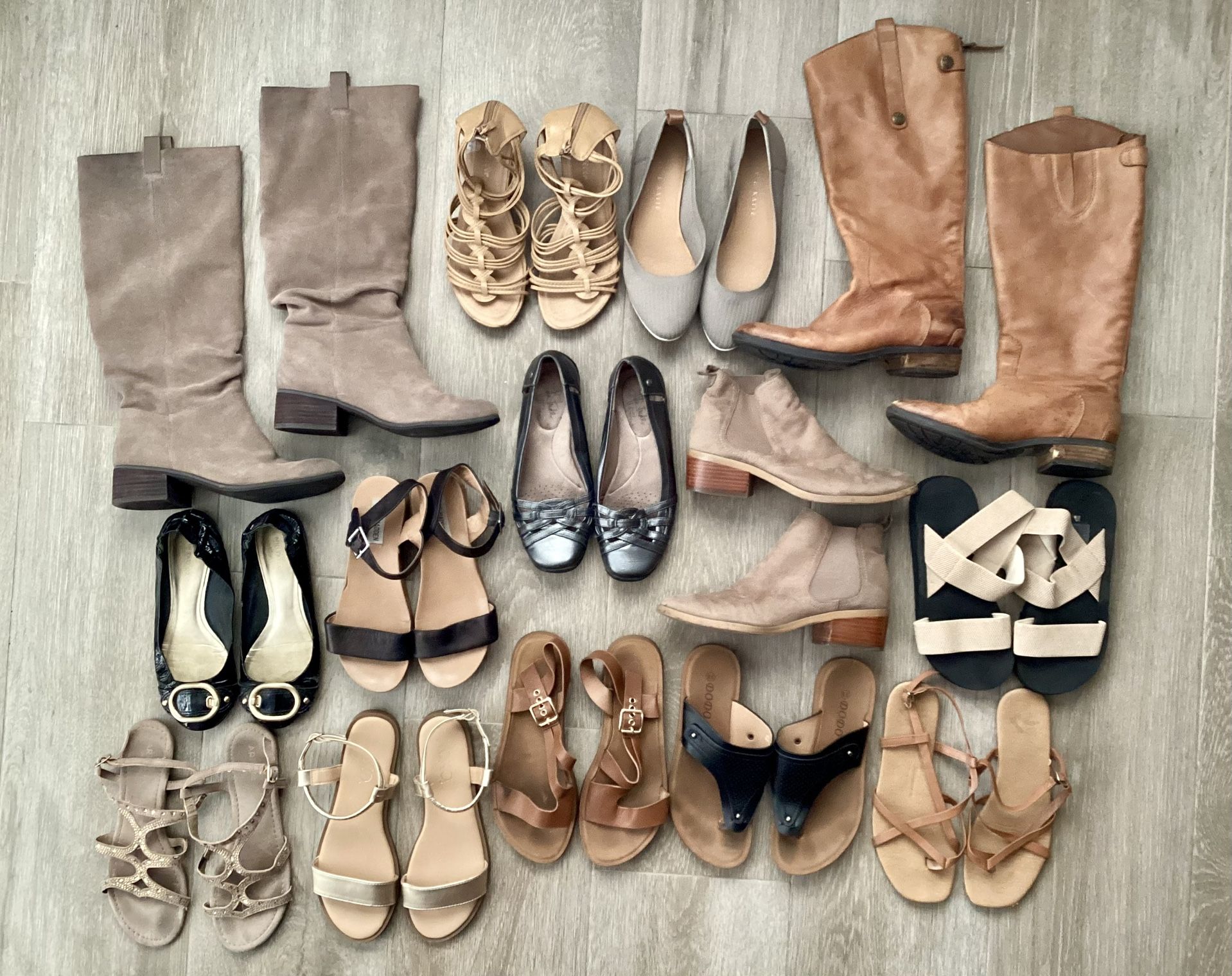 $30 For ALL - Women’s Shoes Lot Sandals Boots Flats 6.5 7
