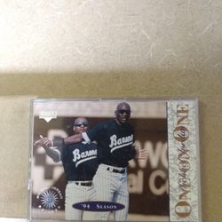 1995 Upper Deck #7 One on One Michael Jordan '94 Season Baseball Rookie Card


