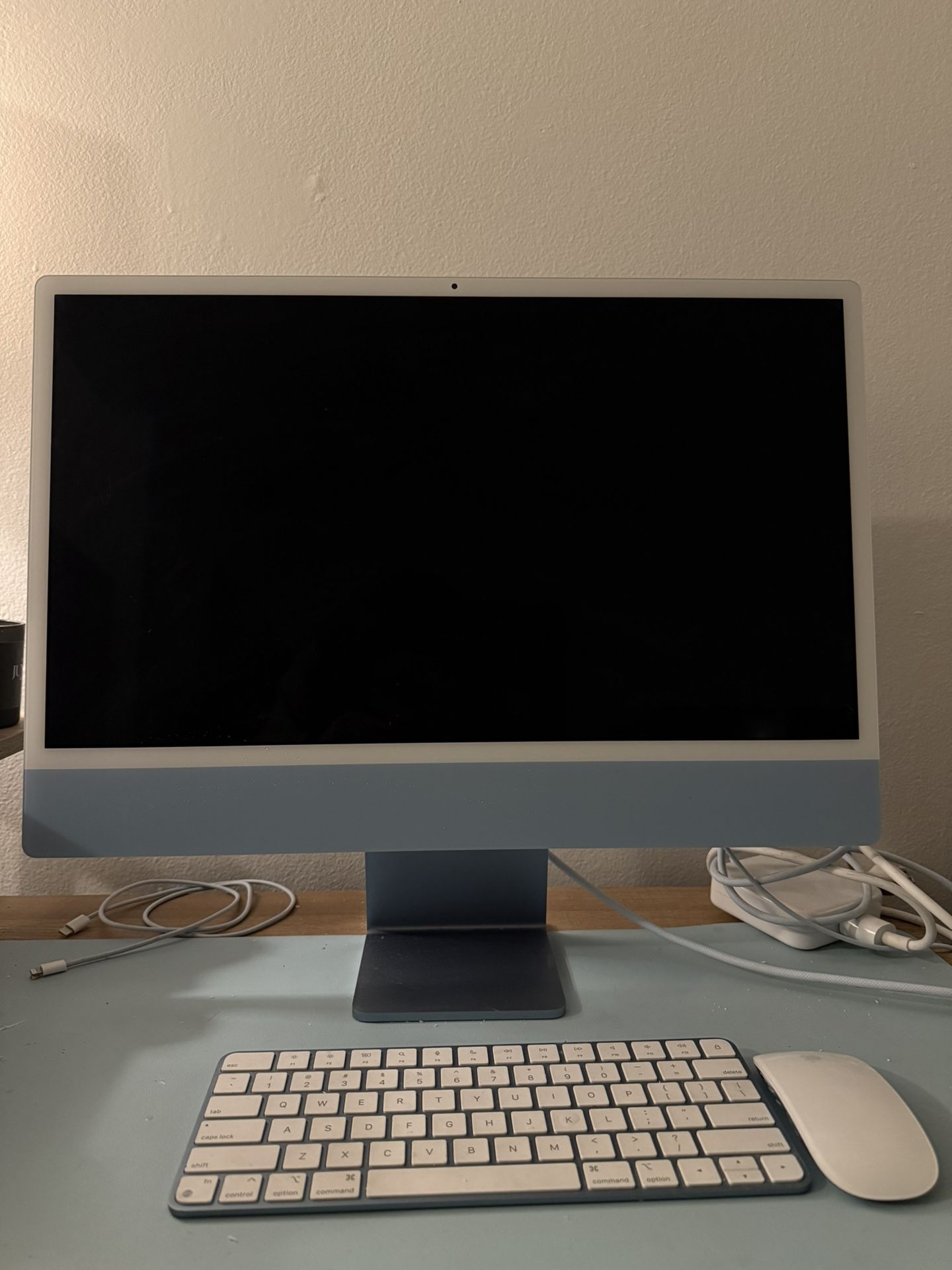 Blue Apple iMac Computer