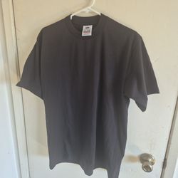 PRO CLUB BLACK 12 TOTAL PC MAN'S HEAVYWEIGHT COTTON SHORT SLEEVE T SHIRT SIZE L