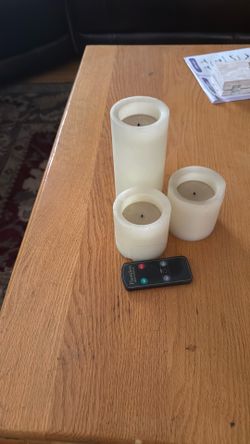 3 battery operated candles