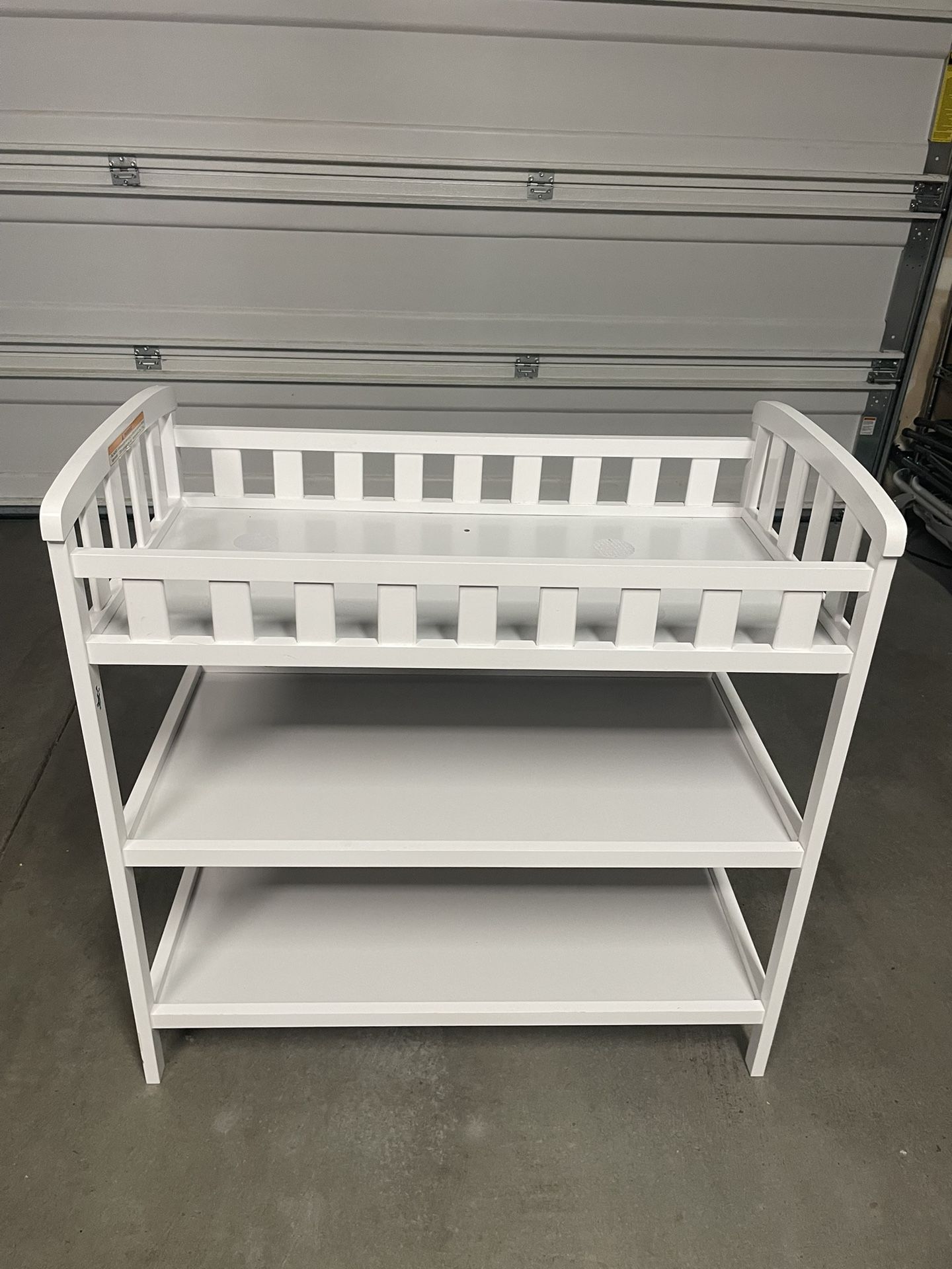 White Two Tier Changing Table