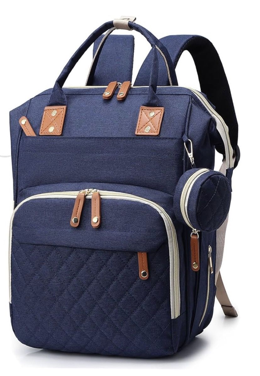 Diaper Bag Backpack Baby Bag, Baby Girl Boy Diaper Bag for Dad Mom with Pad, 16 Pockets, Pacifier Case, Large Diaper Bags Unisex for Travel (Blue)