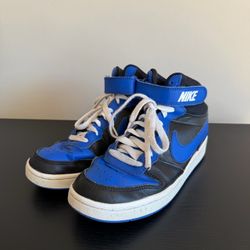 Nike Court Borough Mid 2 GS Sneakers Kids 5.5 Black Game Royal Blue DM8872-001