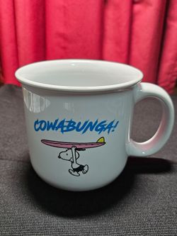 [Brand New] Limited Edition Peanuts Snoopy "Cowabunga!" Surfing Mug (w/ Serial Number)