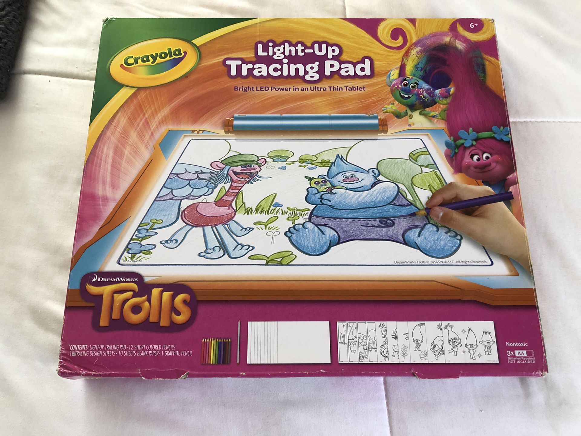 Crayola light up tracing pad trolls Arts and crafts drawing