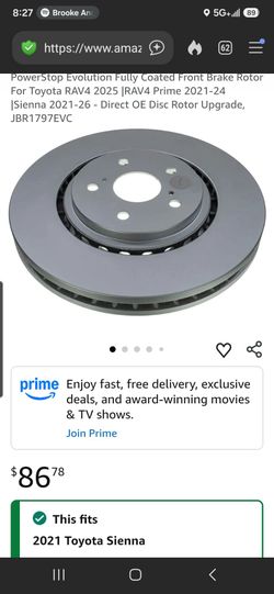 $80 EACH PowerStop Evolution Fully Coated Front Brake Rotor