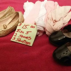 Girls dress shoes- Size-5.   All for $15