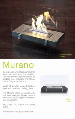Modern Ethanol Fireplace - Brasa/Murano
