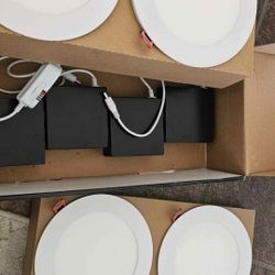 Commercial Electric

Ultra Slim Integrated LED 6 in Round Adj Color Temp Canless Recessed Light for Kitchen Bath Living rooms, White 4-Pack