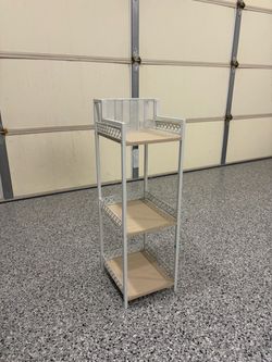 Slim 3-Tier Storage Shelf with Top Organizer