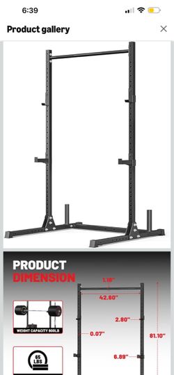 Squat rack with pull up Bar