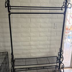 Coat Rack with Two Shelves