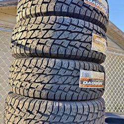 Vendo set de llantas nuevas 265/70R16 marca Arroyo con 50,000 mil millas de garantía