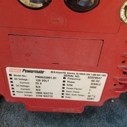 Powermate gas Generator,  Used But Works Perfectly 3500