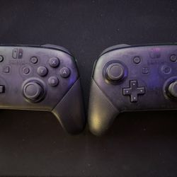 Two Nintendo Switch Pro Controllers 