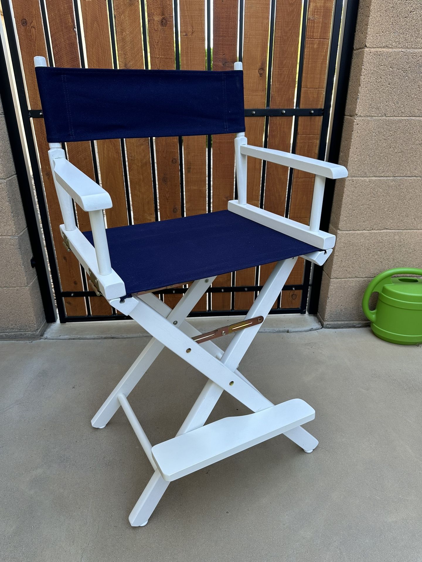 Casual Home 24" Director's Chair White Frame With Navy Canvas