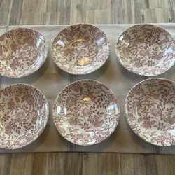 Vintage Churchill “ Pink Peony” Chintz Style 8 in. Salad/Dessert Plates