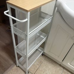 Slim Storage Cart with Wheels, Narrow For Small Spaces 
