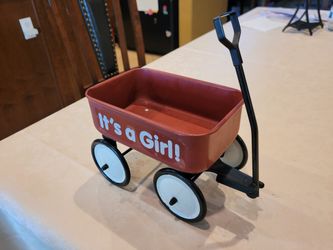 Little Red Wagon Decor Flower Pot Vintage Collectable 