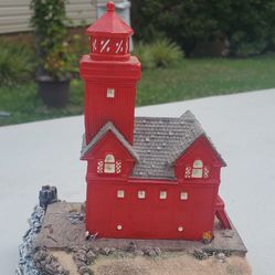 Small, Red Lighthouse Decor