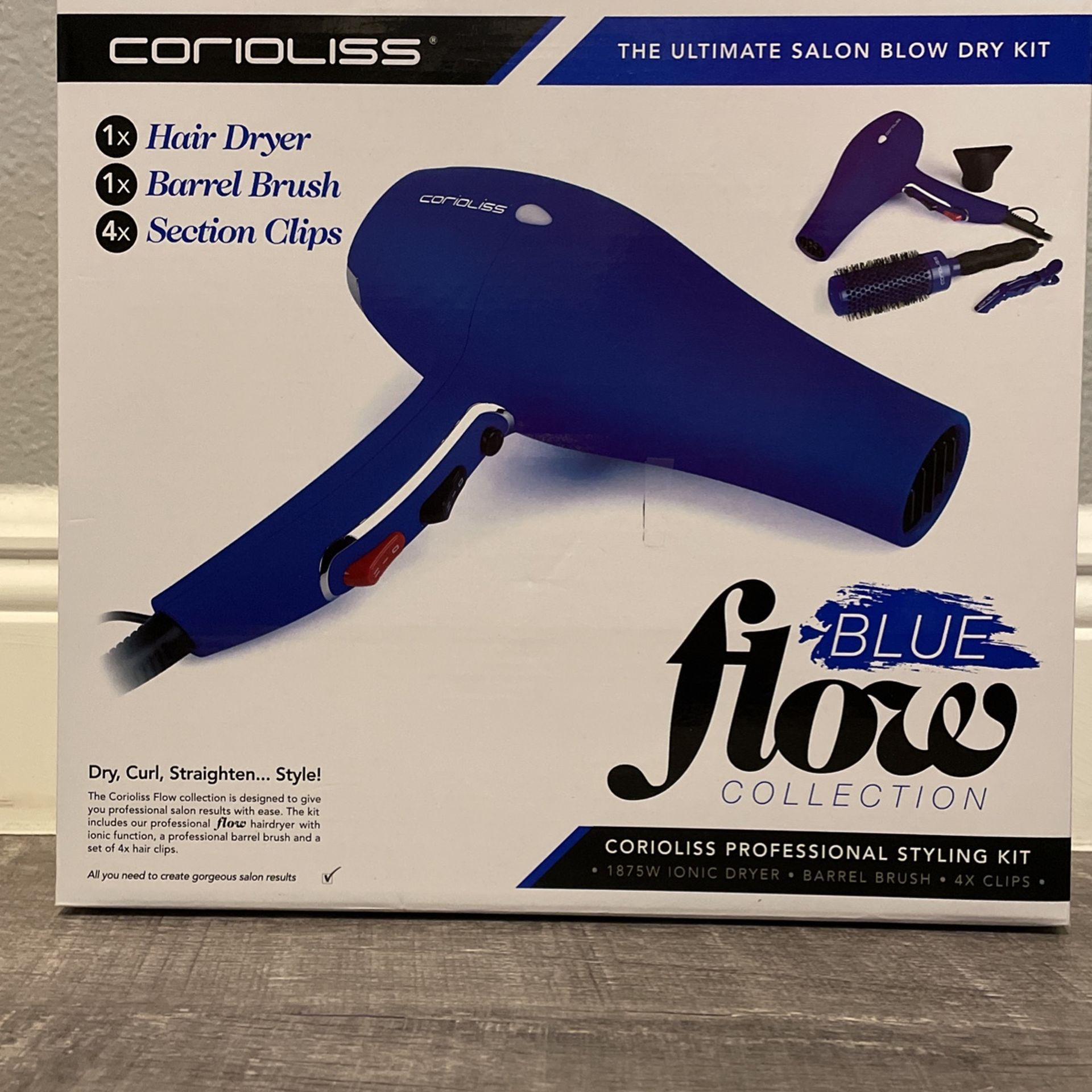 Corioliss Blue Flow Kit Professional Hair Dryer Blow Dryer