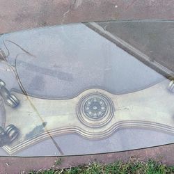 Coffee Table, Wood Base, 1/2" Thick Glass Top