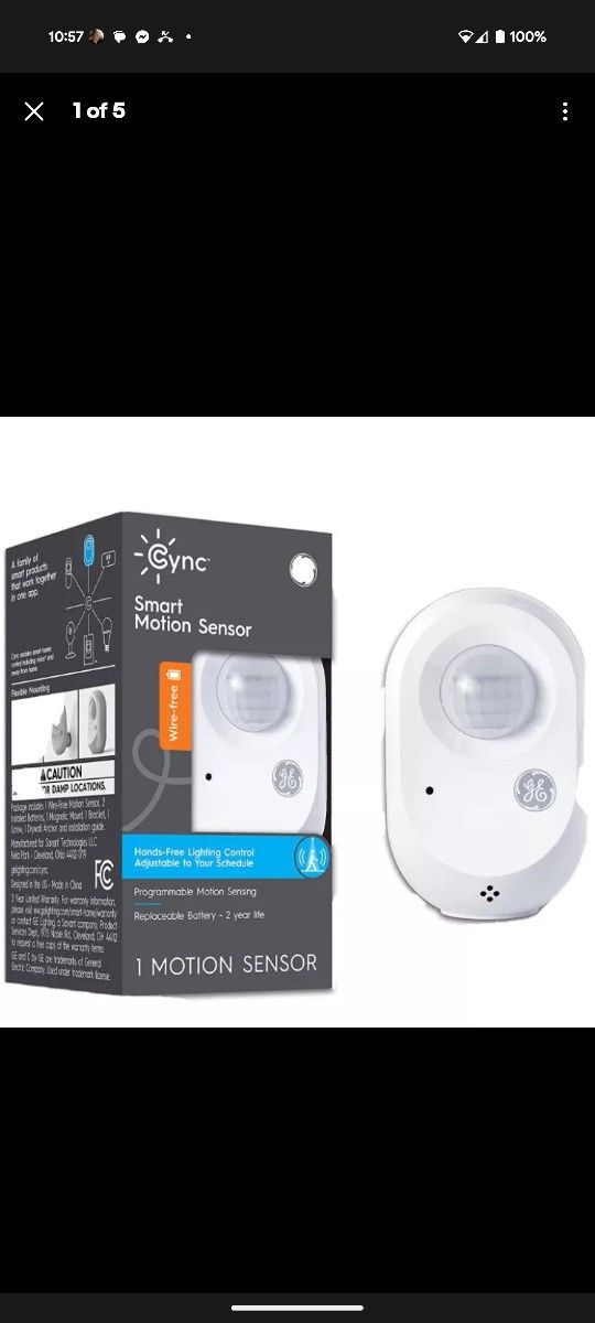 **PRICE IS FOR SET OF 2!!** Wire-Free Motion Sensing for Cync and C by GE Smart Products Motion Sensor