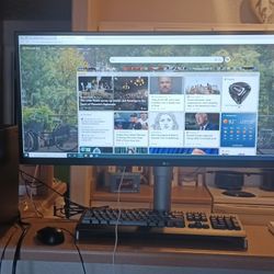 Dell Optiplex5040 Desktop LG 34 inch monitor W/ mouse keyboard and to external harddrives 1tb & 2 TB