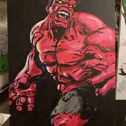 Red Hulk original Painting