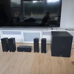 KLH 5.1 Home Theater Speakers – (Sub Needs Repair)