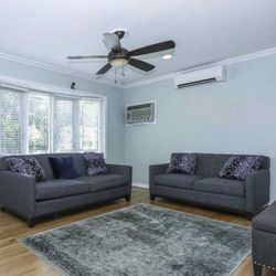 2 Piece sofa and loved seat 