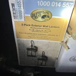 Hampton bay set of exterior wall lantern 