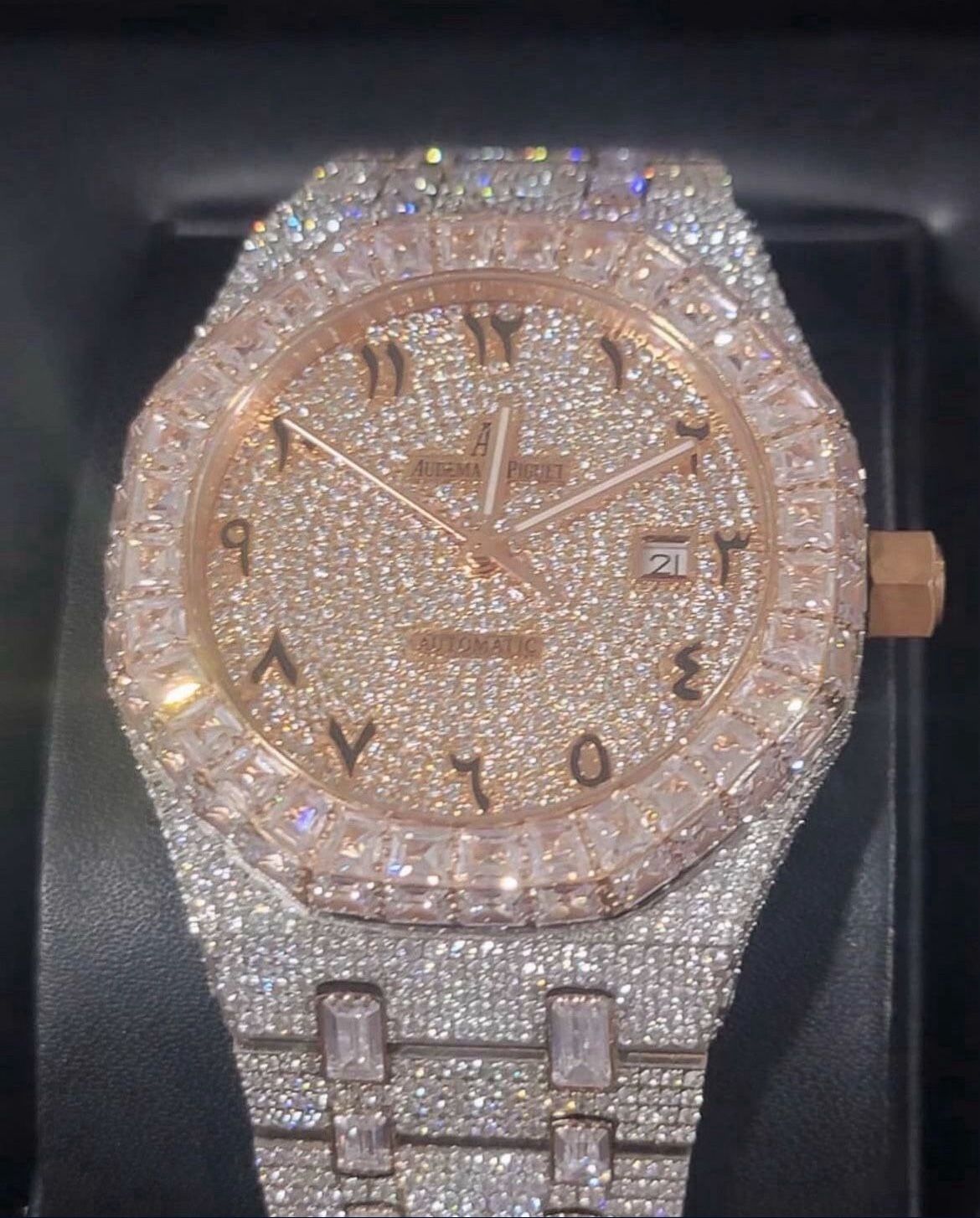 Moissanite Ap Royal Oak Two Tone Rose Gold