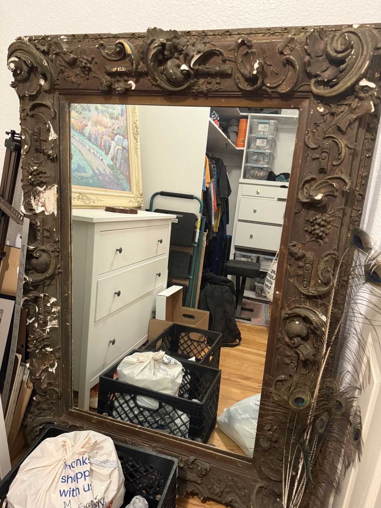 Antique Mirror from Historic Sandpiper Lounge, “The Dirty Bird” in Laguna Beach