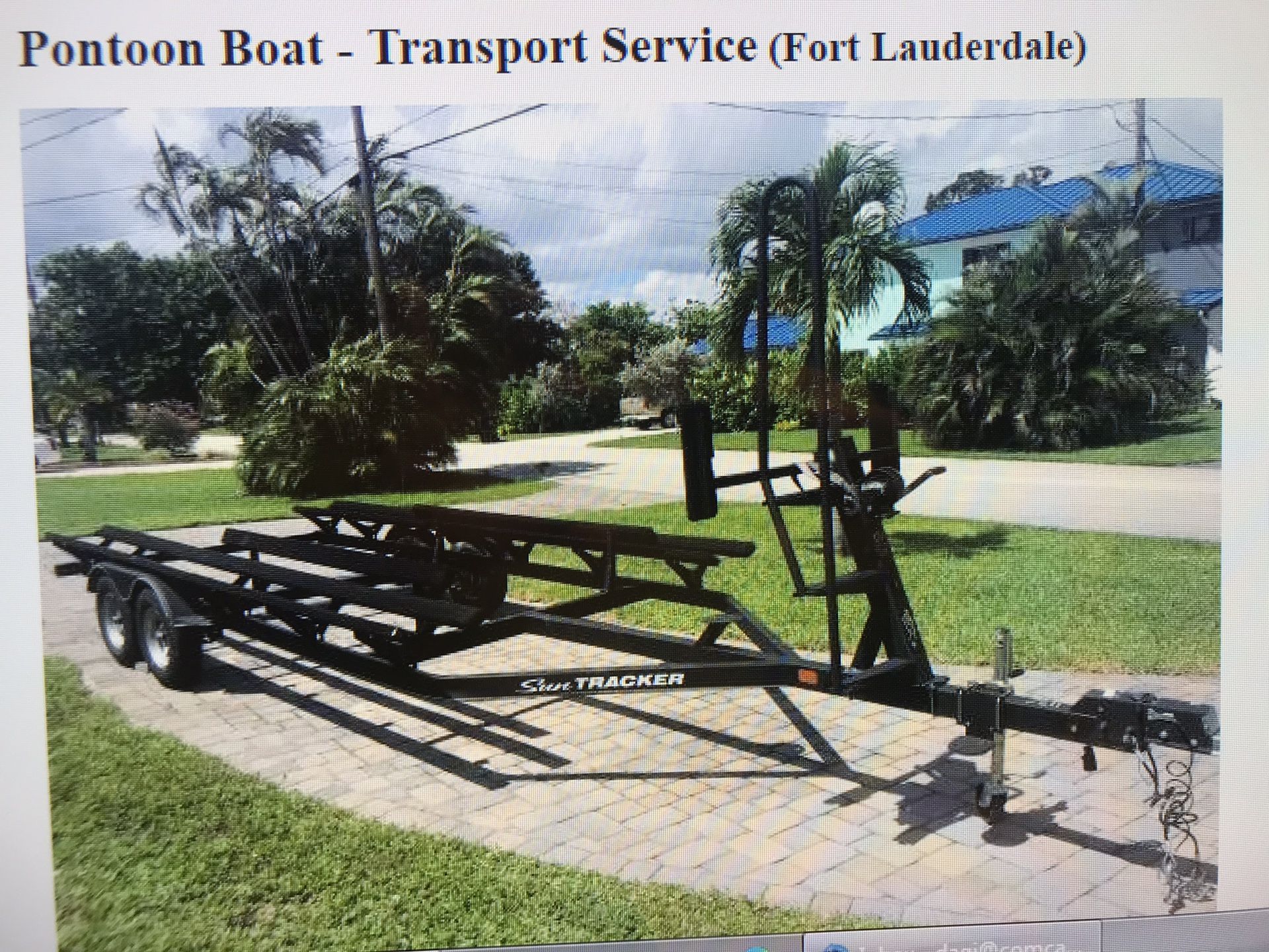 Pontoon Boat Trailer - Boat Hauling & Transport Service