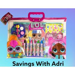 LOL Surprise! 12-Piece Drawing Painting Set w/Clear Tote Bag