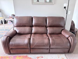 Leather Reclining Sofa Set (3+2) – $650 OBO