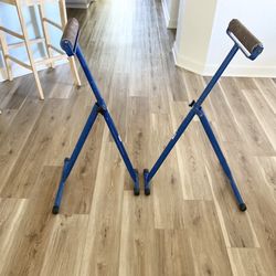 Pair Of Roller Stands Adjustable And Folding 