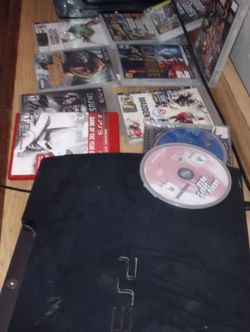 PS3 With Games And Controller 