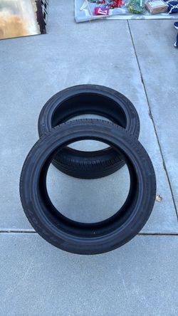 Set of 2 Used Car Tires - 245/40ZR19 Low Profiles