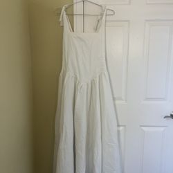 Peixoto Drop waist White Dress