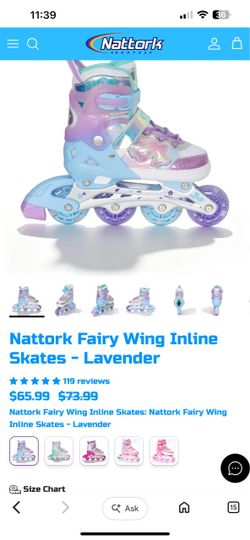 Nattork Fairy Wing Inline Skates Lavender